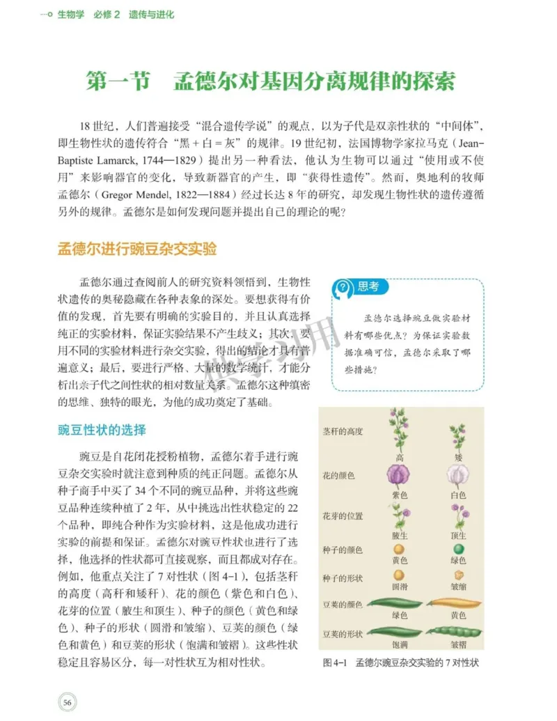 新北师大版高中生物必修2《遗传与进化》_高中电子课本_最新版高中全科高清电子课本_6高中生物课本_2019新人教版