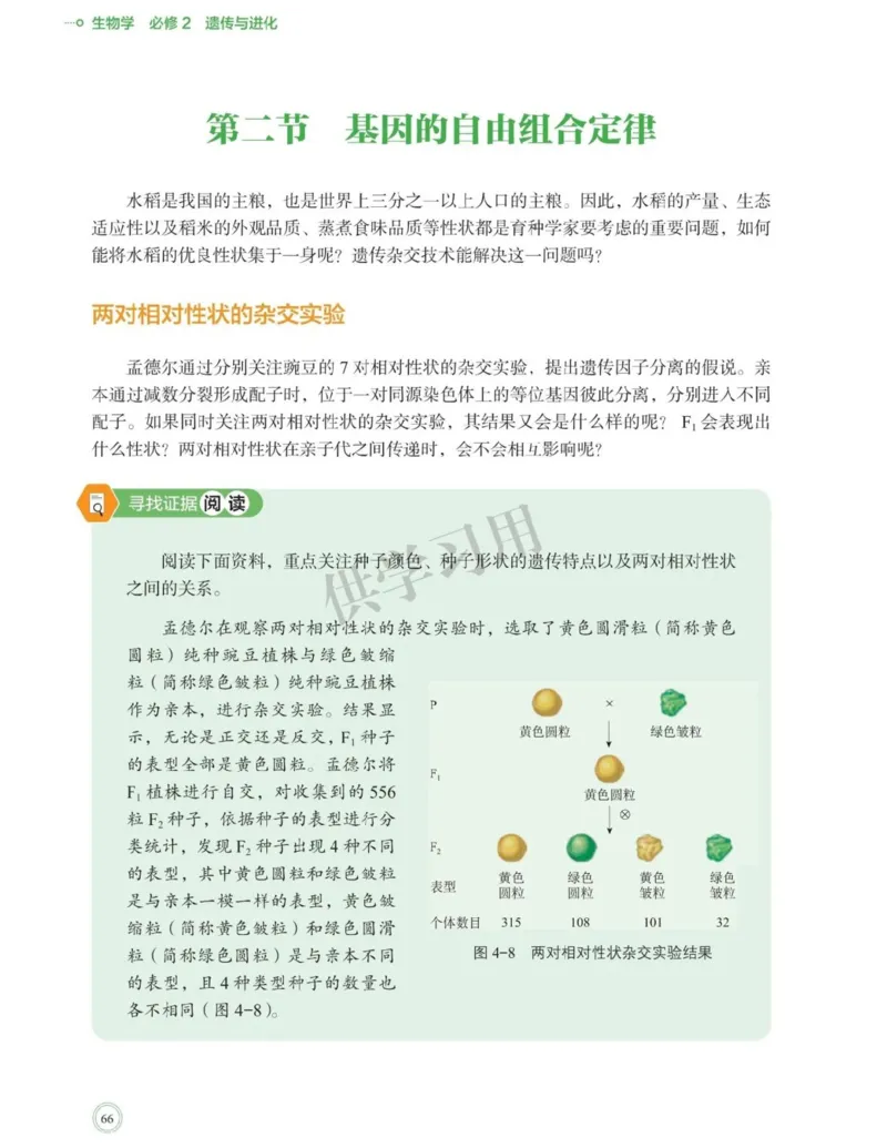 新北师大版高中生物必修2《遗传与进化》_高中电子课本_最新版高中全科高清电子课本_6高中生物课本_2019新人教版