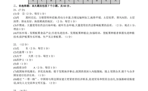 地理（长沙卷）（参考答案及评分标准）_初中全科电子版试卷练习试题_地理_2024中考模拟题地理(1)_二模_地理（长沙卷）-：2024年中考第二次模拟考试