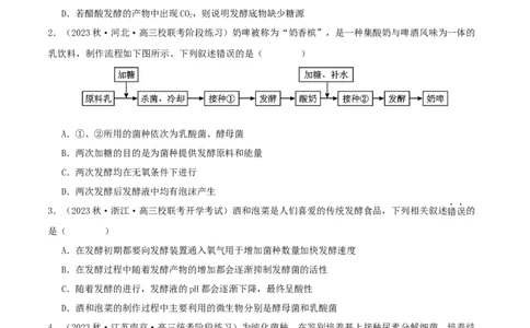 专题综合练11发酵工程、细胞工程和基因工程(原卷版)_新高考复习资料_2024年新高考复习资料_一轮复习资料_完备战2024年高考生物一轮复习考点帮（新高考）_选择性必修3