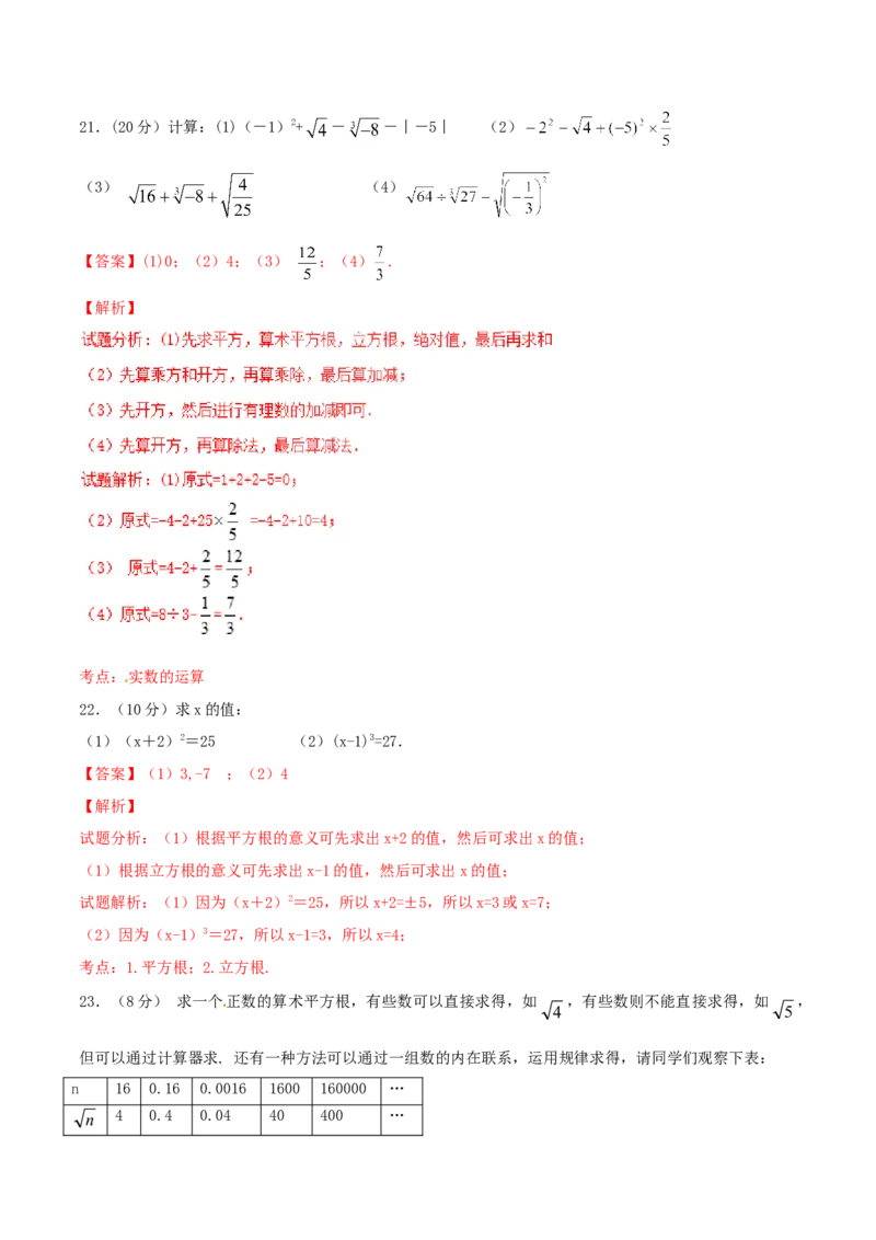 第6章实数（A卷）_初中全科电子版试卷练习试题_数学_7下初中人教版数学练习、试卷_人教数学七年级下单元试卷（049份）_单元检测卷（第2套AB卷含答案）（共12份）