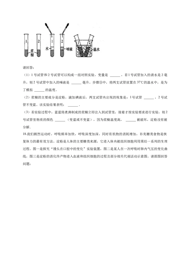 特训08实验探究题（20题）-（尖子生专用）（考试版）_初中全科电子版试卷练习试题_生物_生物人教版7下练习_人教生物7年级下专项练习16份