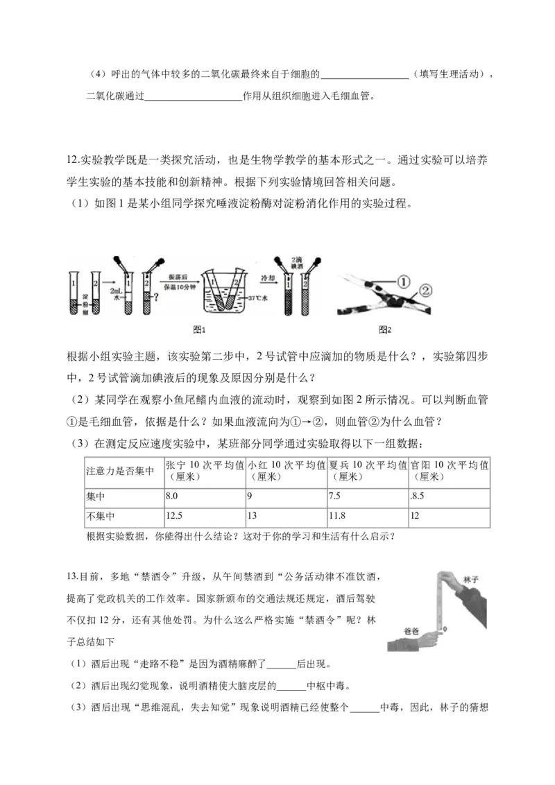 特训08实验探究题（20题）-（尖子生专用）（考试版）_初中全科电子版试卷练习试题_生物_生物人教版7下练习_人教生物7年级下专项练习16份