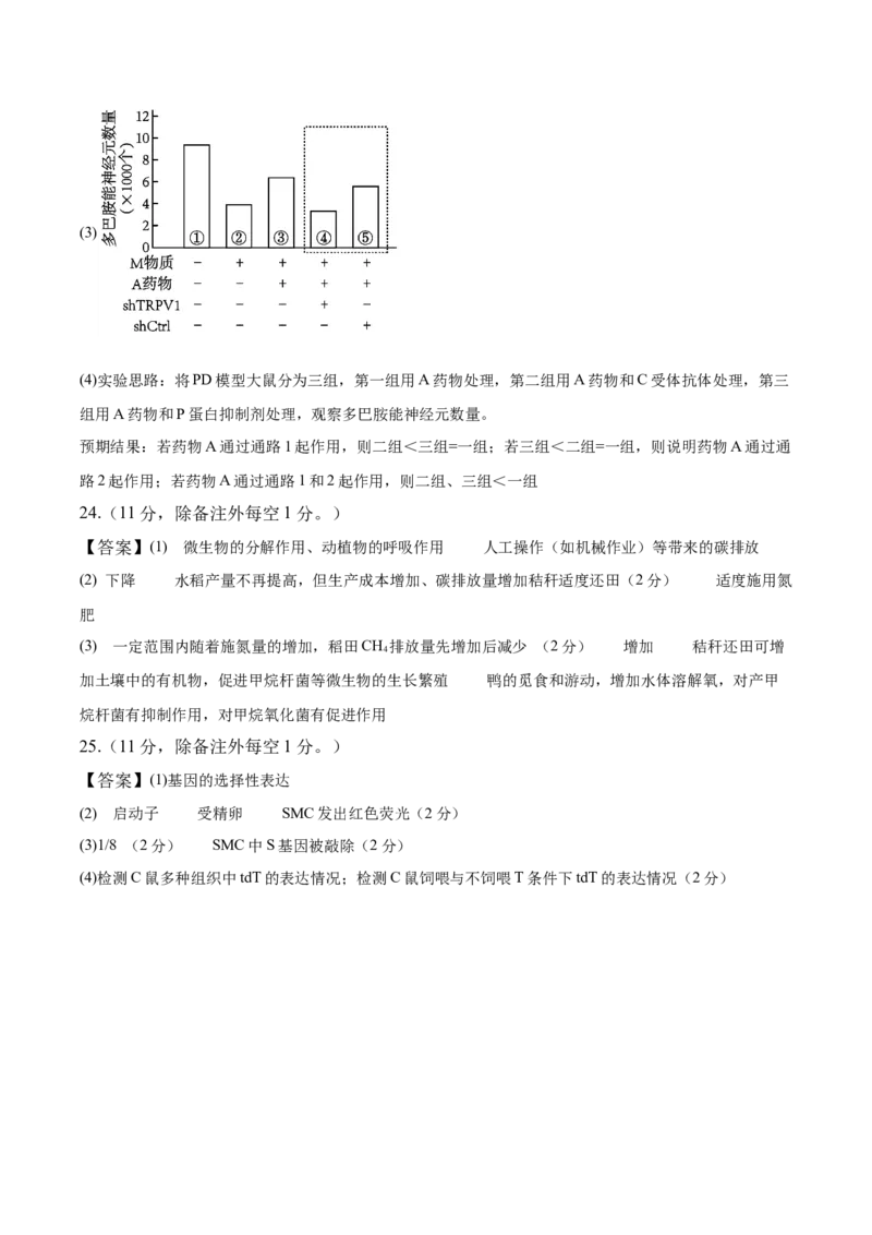 信息必刷卷03（黑吉辽蒙专用）（参考答案）_2025年新高考资料_2025考前信息卷_2025年高考生物考前信息必刷卷（黑吉辽蒙专用）34415095