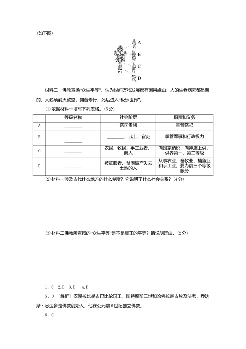 九年级历史上册第一单元古代亚非文明第3课古代尤课时训练新人教版20180921274_初中全科电子版试卷练习试题_历史_历史人教版9上试卷_部编人教版历史9年级上同步练习118份