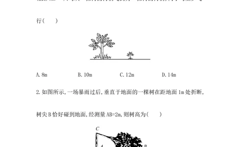 八年级数学下册知识点汇聚测试卷：勾股定理深入测试（含详解）_初中全科电子版试卷练习试题_数学_8下初中人教版数学练习、试卷_人教数学八年级下专项练习（047份）