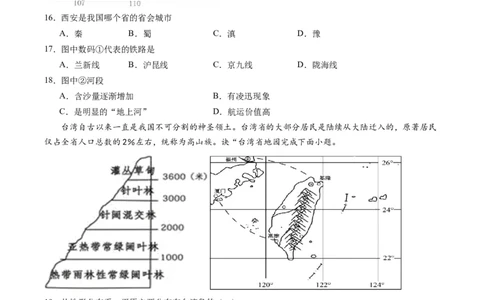 地理（江苏泰州卷）（A4考试版）_初中全科电子版试卷练习试题_地理_2024中考模拟题地理(1)_一模_地理（江苏泰州卷）-2024年中考第一次模拟考试
