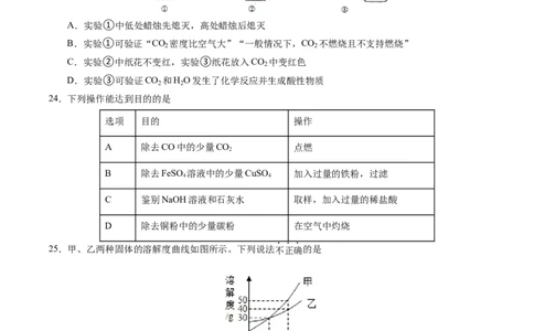 化学（北京卷）（考试版A4）_初中全科电子版试卷练习试题_化学_2024中考模拟题化学(1)_二模_化学（北京卷）-：2024年中考第二次模拟考试