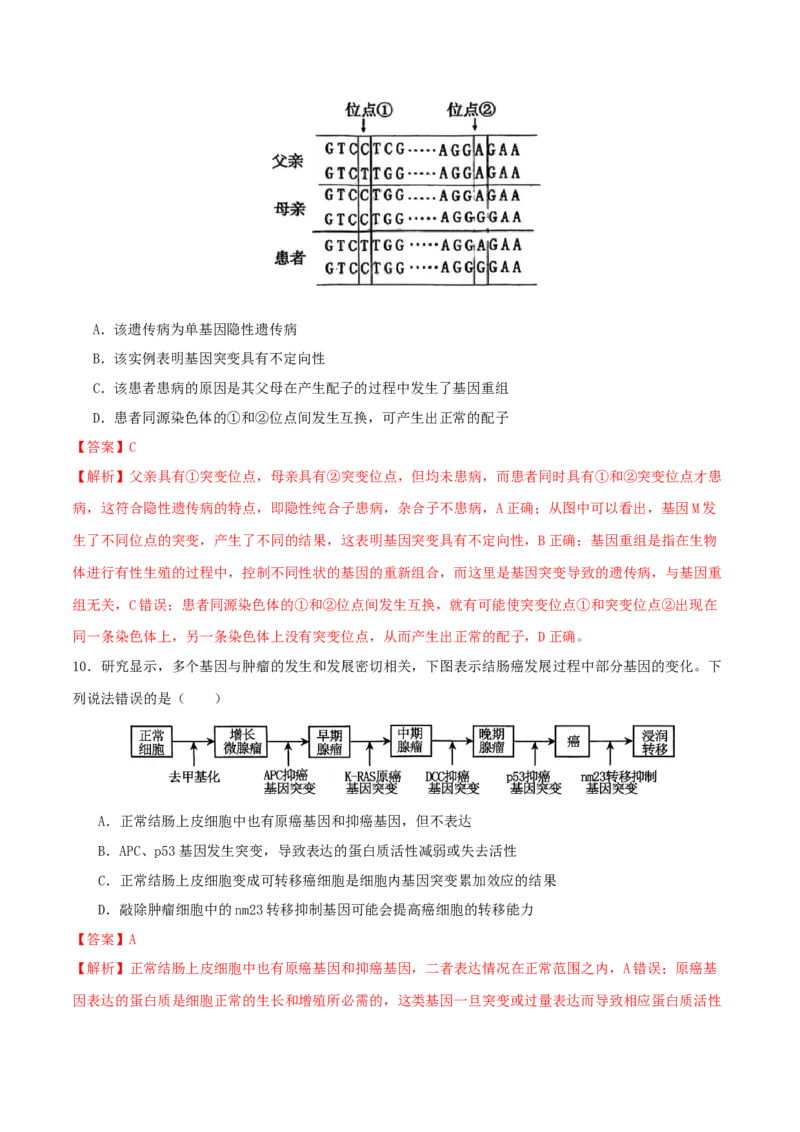 专题五遗传的分子基础、变异和进化（解析版）_2025年新高考资料_二轮复习_01高考语文等多个文件_上好课2025年高考生物二轮复习讲练测（新高考通用）