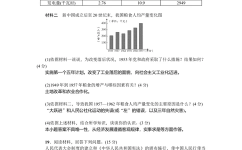 人教版历史八年级下册新课堂第一、二单元综合测试卷_初中全科电子版试卷练习试题_历史_历史人教版8下试卷_部编人教版历史8年级下单元测试23份_单元检测（第三套）