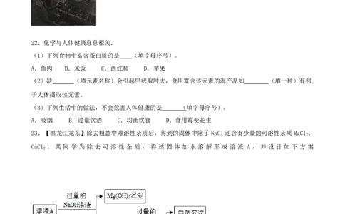 化学九年级下全册综合检测（一）（原卷版）_初中全科电子版试卷练习试题_化学_9年级上下册化学试题_9年级下试题_人教化学九年级下期末试卷（006份）