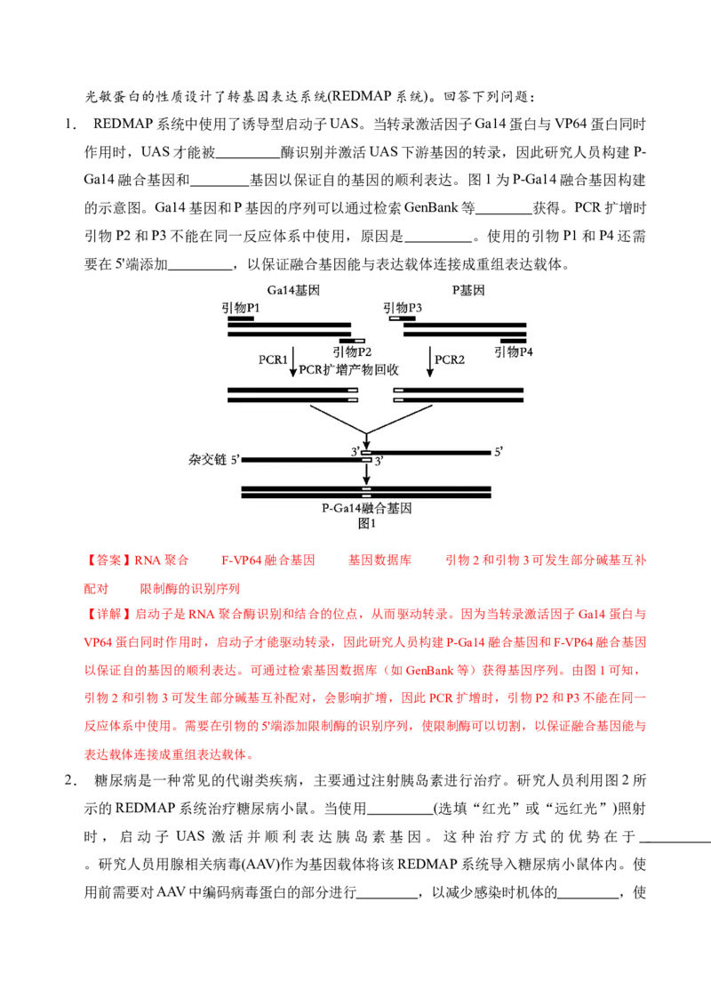 信息必刷卷01（上海专用）解析版_2025年新高考资料_2025考前信息卷_2025年高考生物考前信息必刷卷（上海专用）3443034