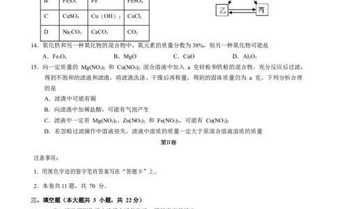 化学（天津卷）（考试版A4）_初中全科电子版试卷练习试题_化学_2024中考模拟题化学(1)_一模_化学（天津卷）-2024年中考第一次模拟考试