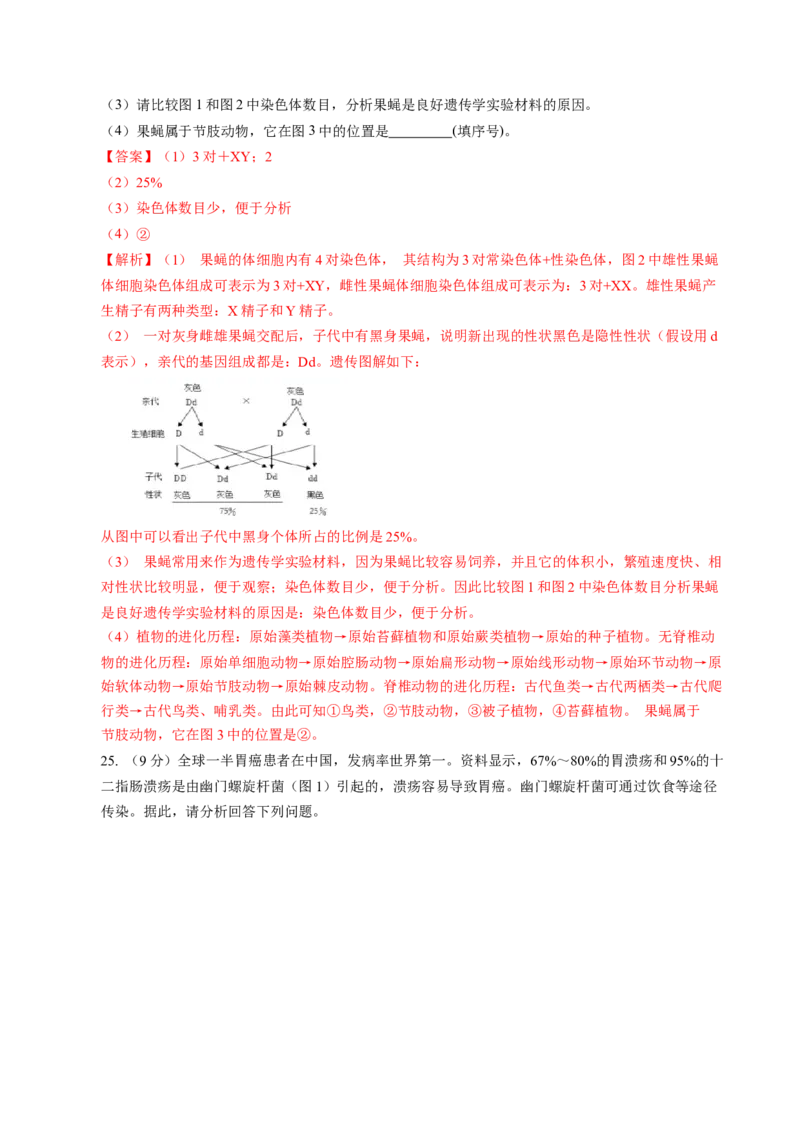 生物（江西卷）（全解全析）_初中全科电子版试卷练习试题_生物_2024中考模拟题生物(1)_一模_生物（江西卷）-2024年中考第一次模拟考试
