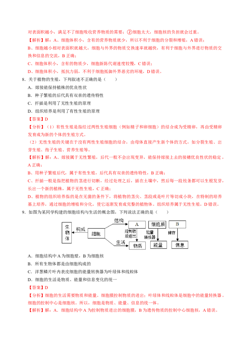 生物（遵义卷）（全解全析）_初中全科电子版试卷练习试题_生物_2024中考模拟题生物(1)_二模_生物（遵义卷）-：2024年中考第二次模拟考试