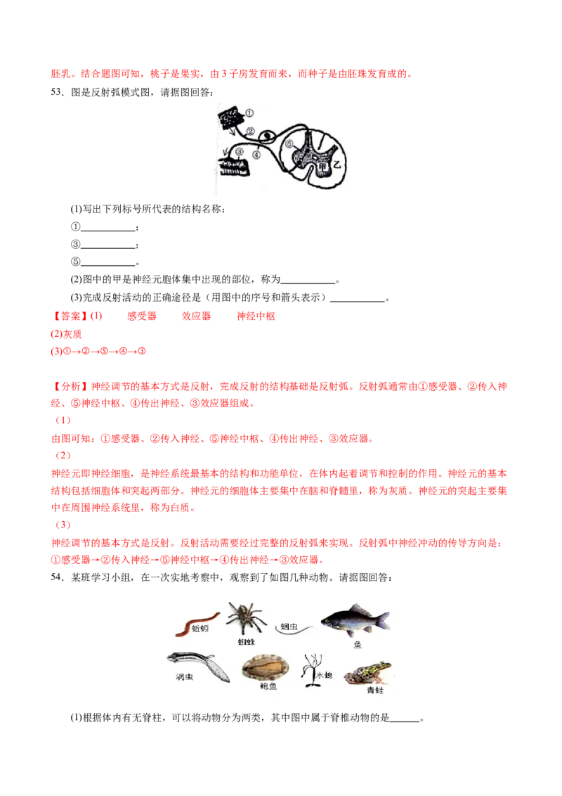 生物（无锡卷）（全解全析）_初中全科电子版试卷练习试题_生物_2024中考模拟题生物(1)_二模_生物（无锡卷）-：2024年中考第二次模拟考试