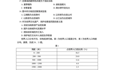 人教版八年级上学期地理期末试卷2_初中全科电子版试卷练习试题_地理_人教地理8上试题试卷_人教地理8年级上期末试卷10份