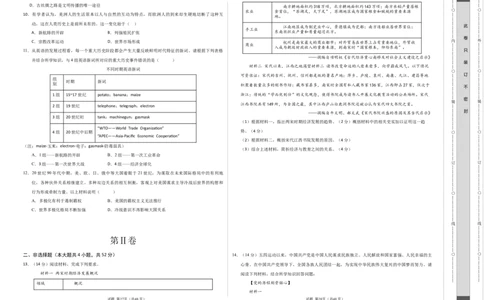 历史（湖南长沙卷）（考试版A3）_初中全科电子版试卷练习试题_历史_2024中考模拟题历史(1)_二模_历史（湖南长沙卷）-+：2024年中考第二次模拟考试