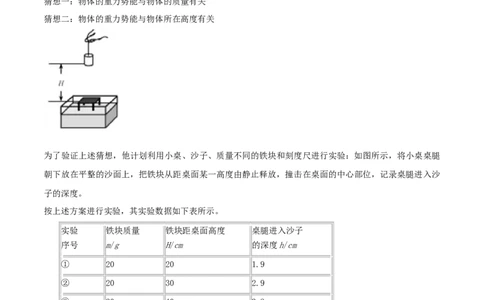 11.3动能和势能（原卷版）-2020-2021学年八年级下册物理精讲精练（人教版）_初物_人教版初中物理初二三同步讲义习题练习八九年级电子资料word素材_20250116_181533