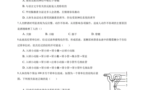 特训04选择题（20题）-（尖子生专用）（考试版）_初中全科电子版试卷练习试题_生物_生物人教版7下练习_人教生物7年级下专项练习16份