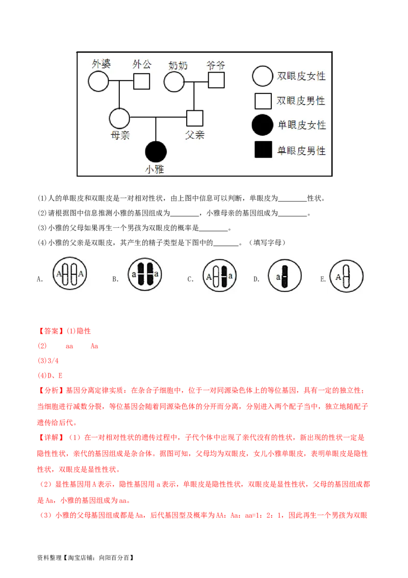 专题综合练04遗传规律及其应用(解析版)_新高考复习资料_2024年新高考复习资料_一轮复习资料_完备战2024年高考生物一轮复习考点帮（新高考）_必修2
