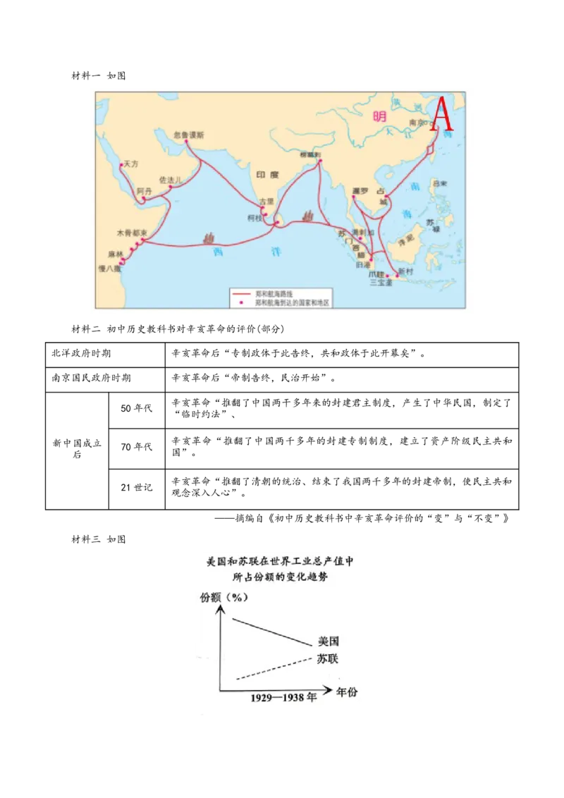 历史（广东深圳卷）（全解全析）_初中全科电子版试卷练习试题_历史_2024中考模拟题历史(1)_二模_历史（广东深圳卷）-+：2024年中考第二次模拟考试