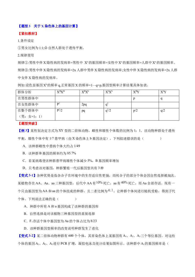专题六生物的变异与进化（原卷版）_2025年新高考资料_二轮复习_01高考语文等多个文件_举一反三2025年高考生物二轮重点专题讲义（新高考通用）