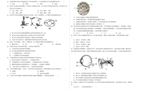 生物（全国卷）（考试版A3）_初中全科电子版试卷练习试题_生物_2024中考模拟题生物(1)_三模（37套）_生物（全国卷）