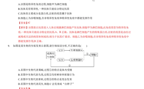 生物（呼和浩特卷）（全解全析）_初中全科电子版试卷练习试题_生物_2024中考模拟题生物(1)_一模_生物（呼和浩特卷）-2024年中考第一次模拟考试