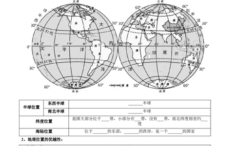 第一章从世界看中国（考点梳理卷）难度分层2022-2023学年八年级地理上册（人教版）（原卷版）_初中全科电子版试卷练习试题_地理_人教地理8上试题试卷_第1套单元测试