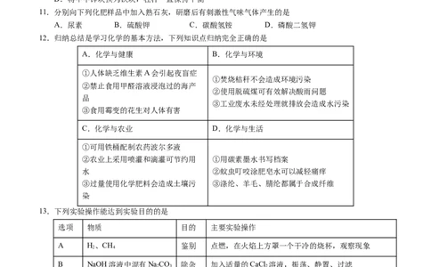 化学（湖南卷）（考试版A4）_初中全科电子版试卷练习试题_化学_2024中考模拟题化学(1)_二模_化学（湖南卷）-：2024年中考第二次模拟考试