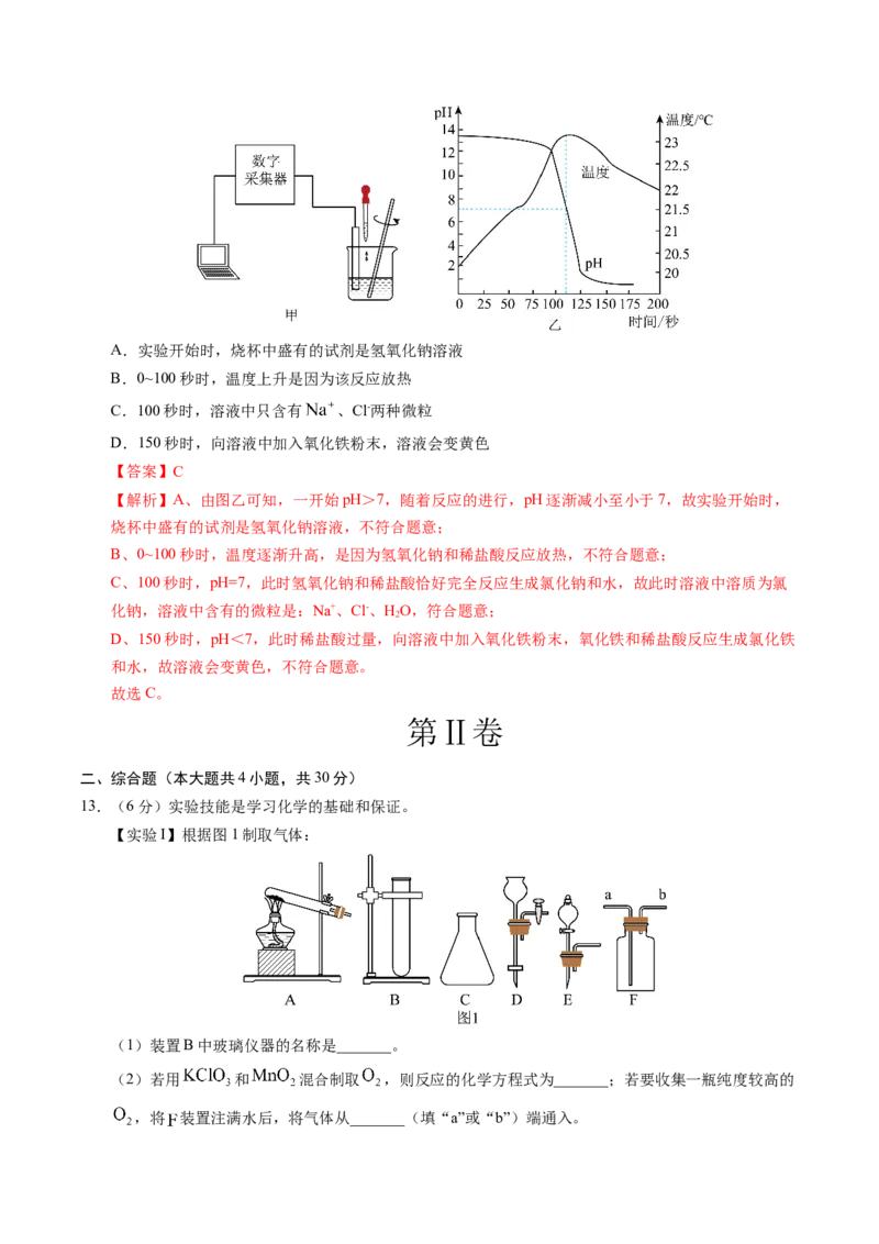 化学（深圳卷）（全解全析）_初中全科电子版试卷练习试题_化学_2024中考模拟题化学(1)_一模_化学（深圳卷）-2024年中考第一次模拟考试
