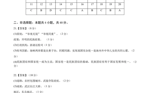 历史（北京卷）（参考答案及评分标准）_初中全科电子版试卷练习试题_历史_2024中考模拟题历史(1)_三模（34套）_历史（北京卷）