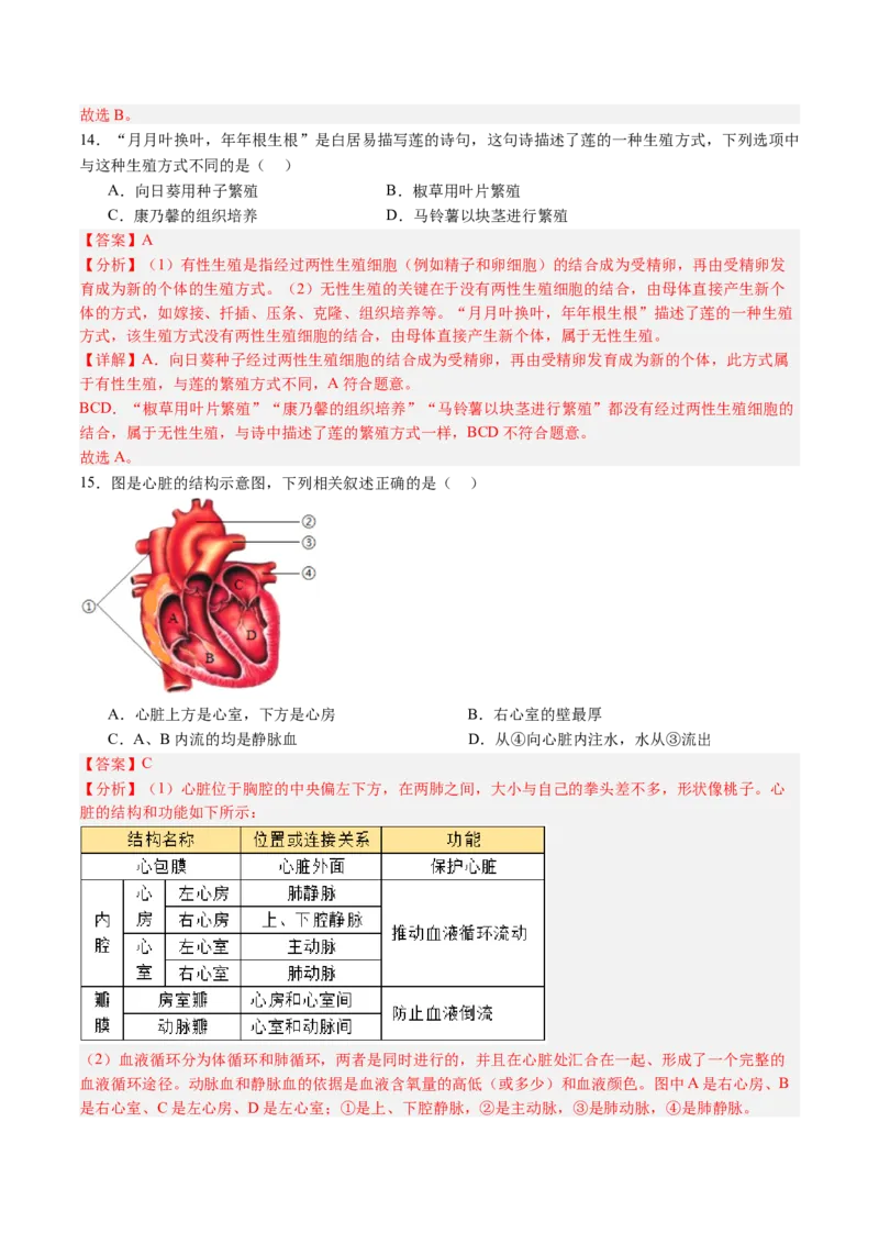 生物（山西太原卷）（全解全析）_初中全科电子版试卷练习试题_生物_2024中考模拟题生物(1)_三模（37套）_生物（山西太原卷）