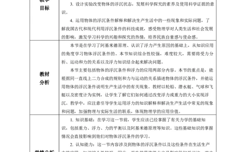 10.3物体的浮沉条件及应用（教学设计）-人教版2024）_初物_八年级上下册+九年级全一册物理_八年级物理下册_教学设计（更新中）