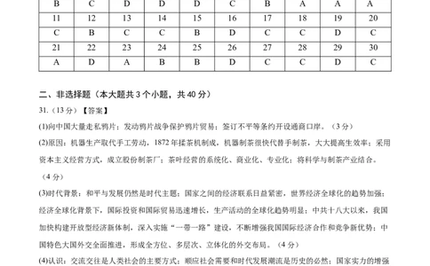 历史（广东省卷）（参考答案及评分标准）_初中全科电子版试卷练习试题_历史_2024中考模拟题历史(1)_一模_历史（广东省卷）-2024年中考第一次模拟考试