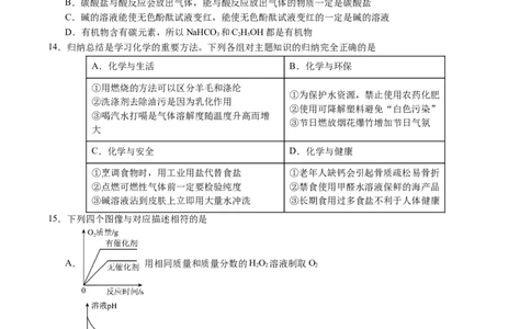 化学（湖南卷）（考试版A4）_初中全科电子版试卷练习试题_化学_2024中考模拟题化学(1)_三模（36套）_化学（湖南卷）