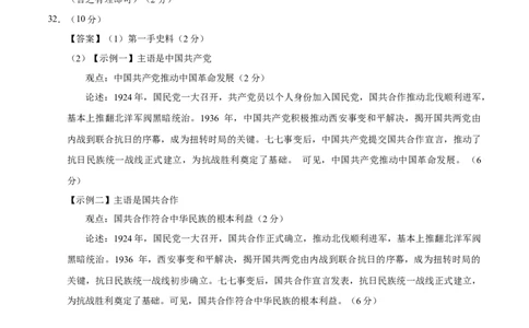 历史（福建卷）（参考答案及评分标准）_初中全科电子版试卷练习试题_历史_2024中考模拟题历史(1)_三模（34套）_历史（福建卷）