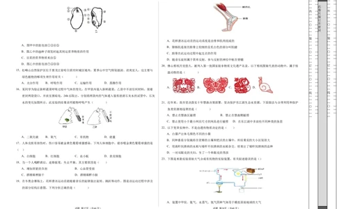 生物（南京卷）（考试版A3）_初中全科电子版试卷练习试题_生物_2024中考模拟题生物(1)_二模_生物（南京卷）-：2024年中考第二次模拟考试