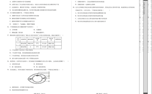生物（南京卷）（考试版A3）_初中全科电子版试卷练习试题_生物_2024中考模拟题生物(1)_二模_生物（南京卷）-：2024年中考第二次模拟考试