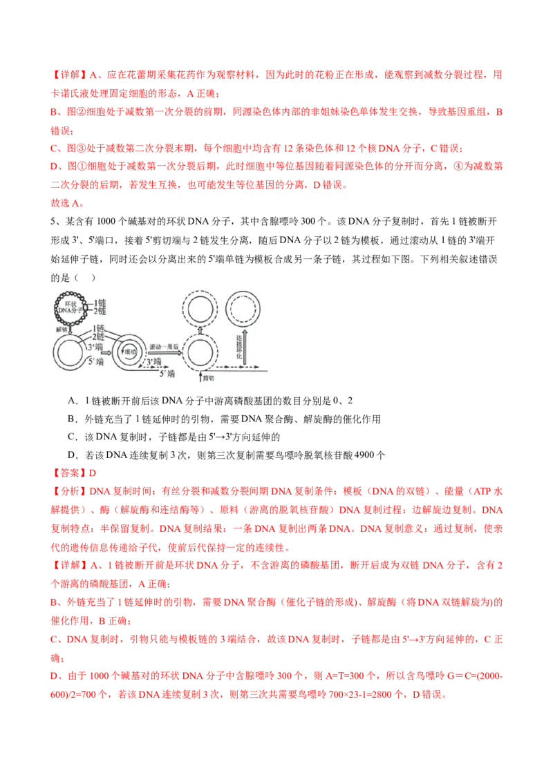 信息必刷卷03（江苏专用）（解析版）_2025年新高考资料_2025考前信息卷_2025年高考生物考前信息必刷卷（江苏专用）34423855