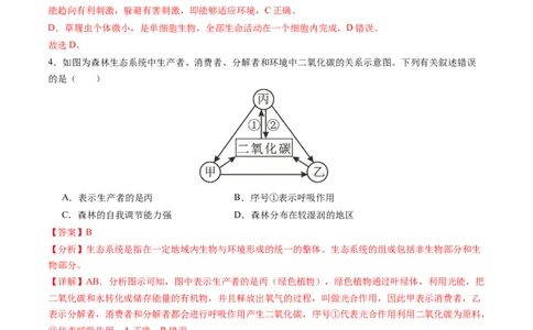 生物（徐州卷）（全解全析）_初中全科电子版试卷练习试题_生物_2024中考模拟题生物(1)_一模_生物（徐州卷）-2024年中考第一次模拟考试