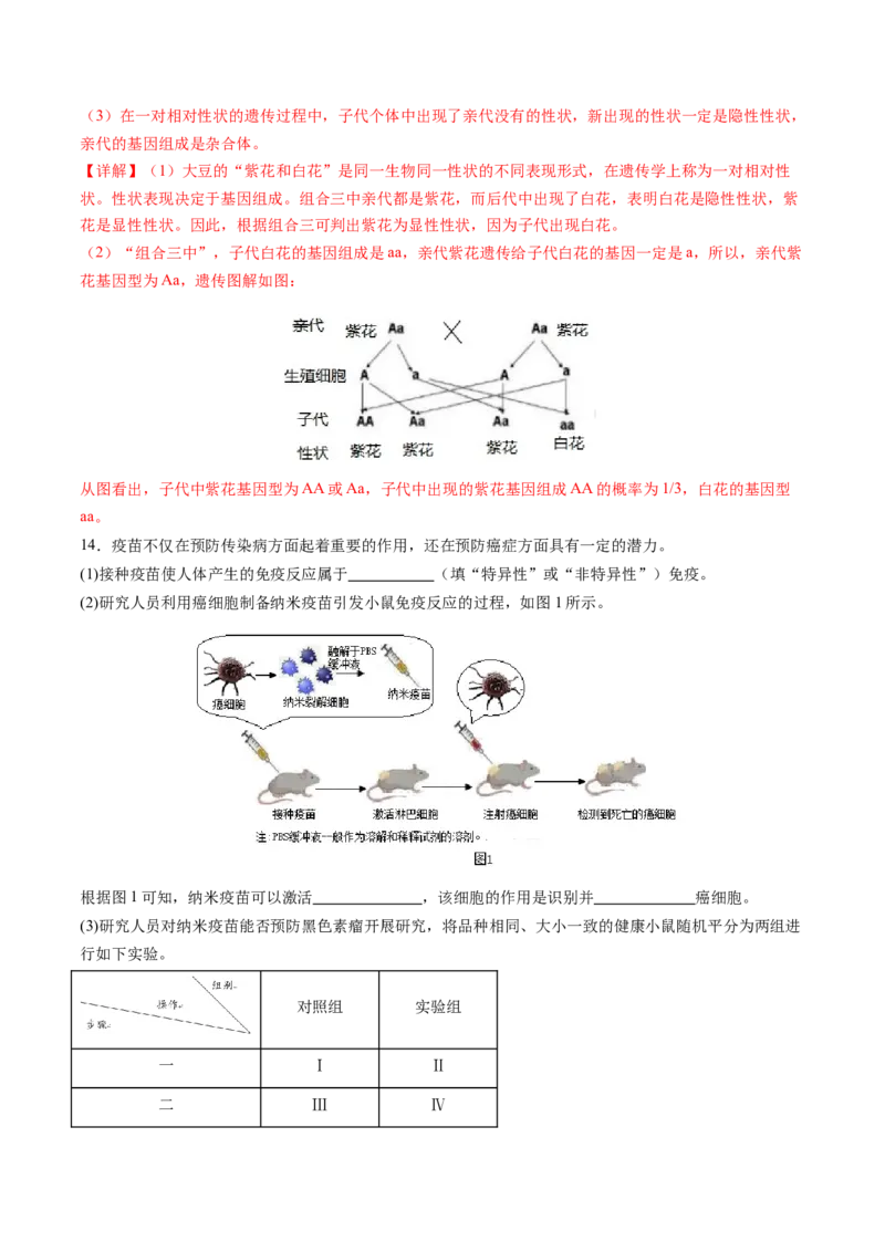 生物（徐州卷）（全解全析）_初中全科电子版试卷练习试题_生物_2024中考模拟题生物(1)_一模_生物（徐州卷）-2024年中考第一次模拟考试