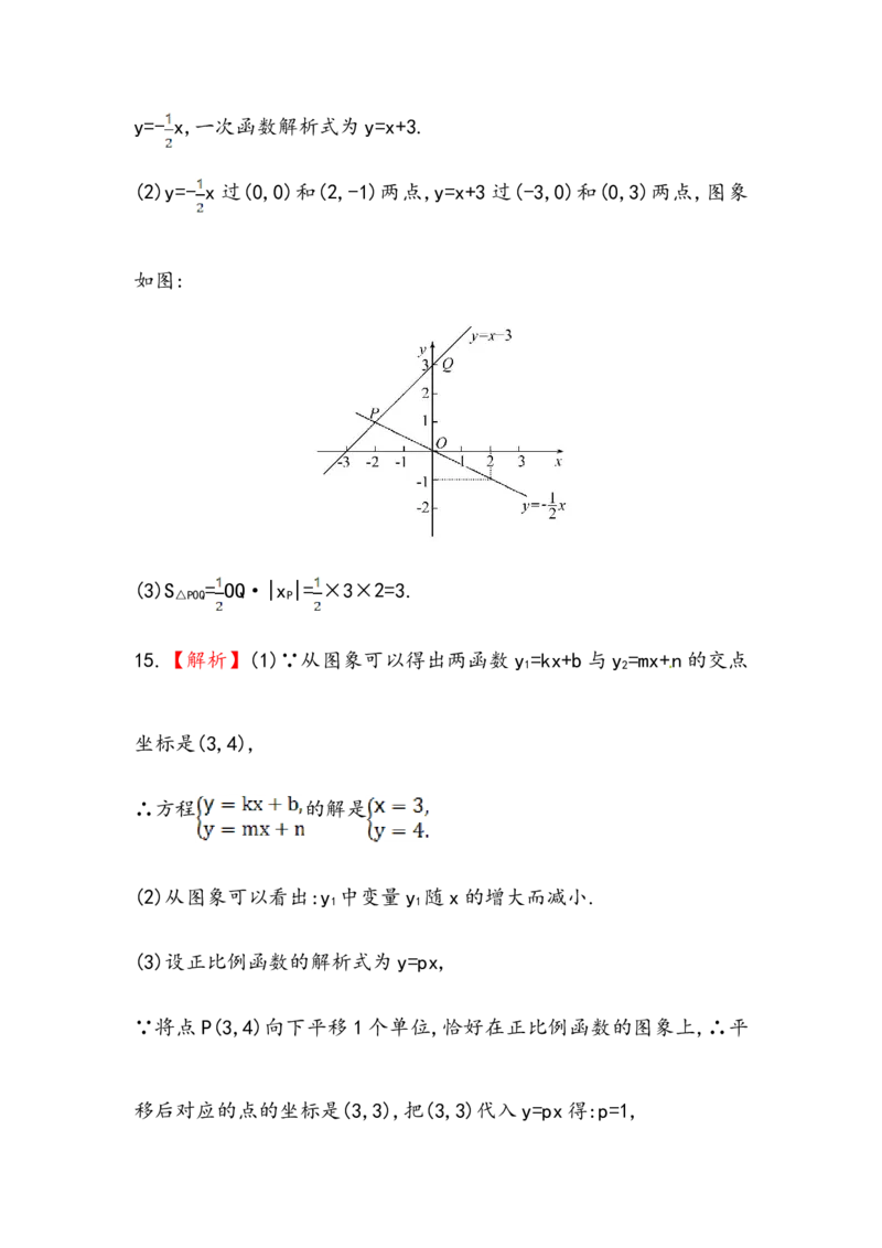 八年级数学下册知识点汇聚单元测试：第十九章（含详解）_初中全科电子版试卷练习试题_数学_8下初中人教版数学练习、试卷_人教数学八年级下专项练习（047份）