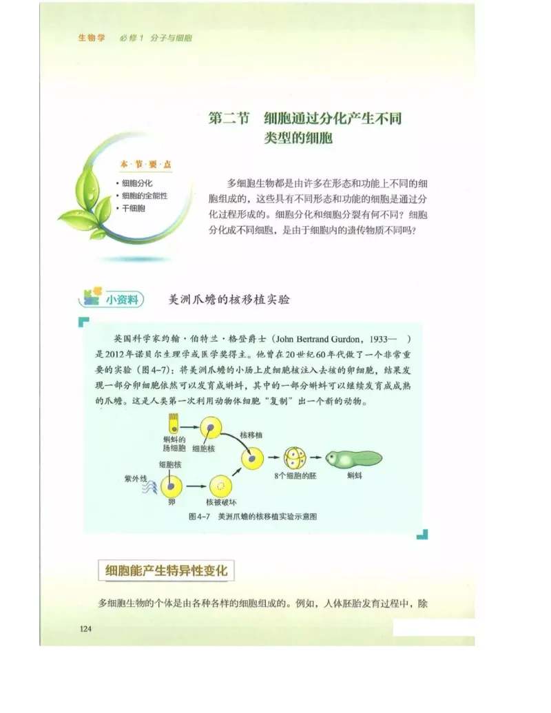 新浙科版高中生物必修1《分子与细胞》_高中电子课本_最新版高中全科高清电子课本_6高中生物课本_2019新人教版