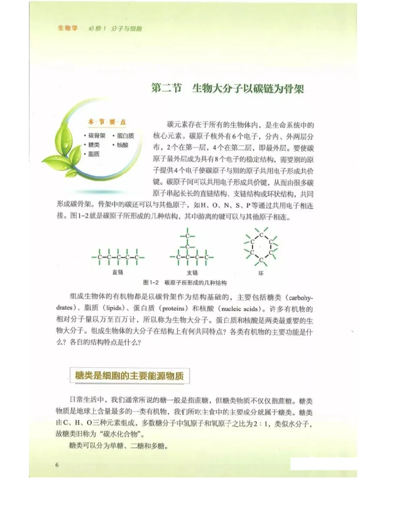 新浙科版高中生物必修1《分子与细胞》_高中电子课本_最新版高中全科高清电子课本_6高中生物课本_2019新人教版