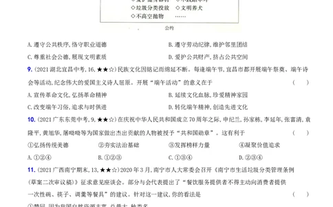 卷13期末测试A卷_初中全科电子版试卷练习试题_政治_道法人教部编9上试卷_部编道法9年级上期末试卷11份