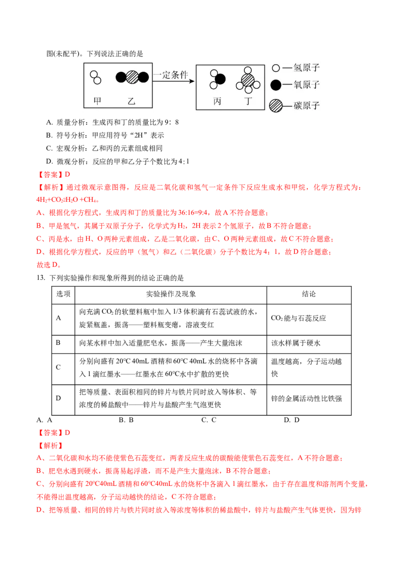 化学（苏州卷）（全解全析）_初中全科电子版试卷练习试题_化学_2024中考模拟题化学(1)_三模（36套）_化学（苏州卷）