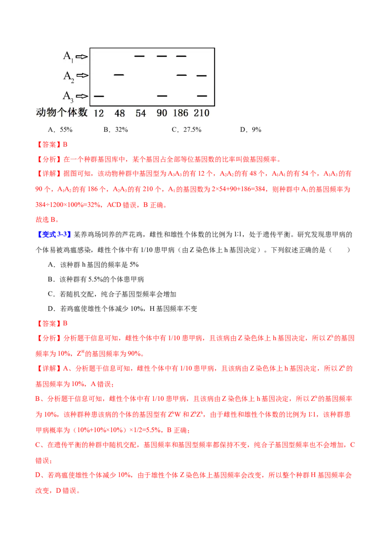 专题六生物的变异与进化（解析版）_2025年新高考资料_二轮复习_01高考语文等多个文件_举一反三2025年高考生物二轮重点专题讲义（新高考通用）