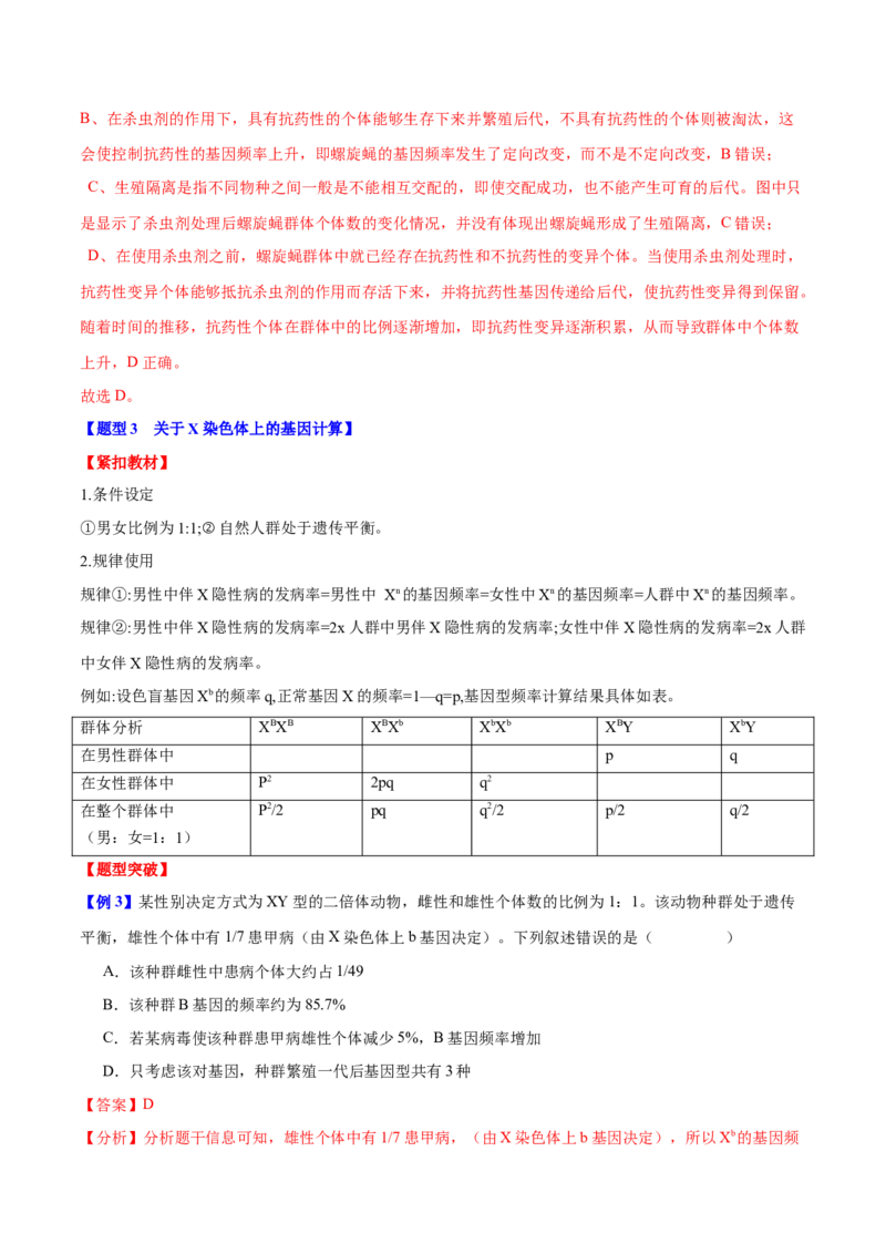 专题六生物的变异与进化（解析版）_2025年新高考资料_二轮复习_01高考语文等多个文件_举一反三2025年高考生物二轮重点专题讲义（新高考通用）